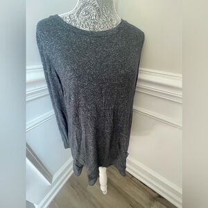 LC Lauren Conrad Womens Grey Long Sleeve Blouse Size L